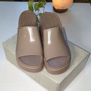 CROCS Women's Mules in Taupe
